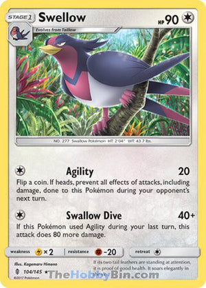 0104 Swellow Rare Guardians Rising