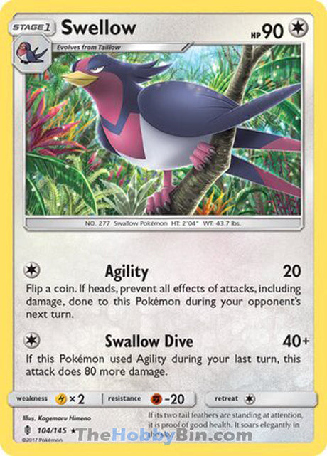 Swellow Guardians Rising Rare #104/145