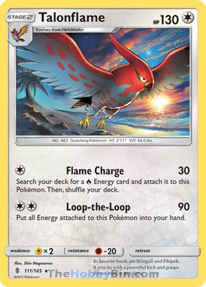 0111 Talonflame Rare Guardians Rising