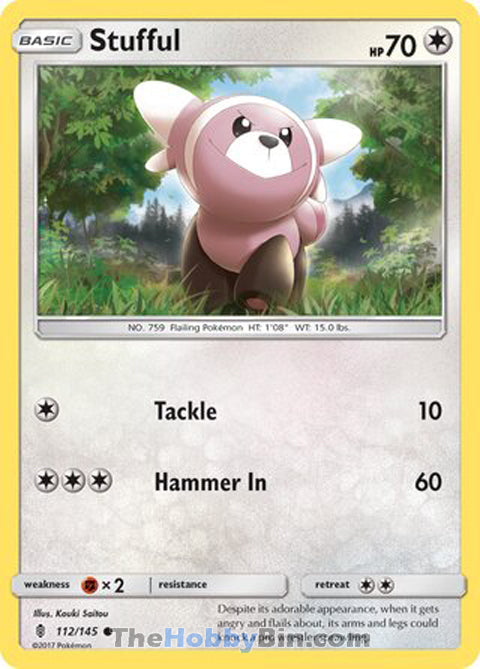 Stufful #112/145 Common - Guardians Rising Pokemon card