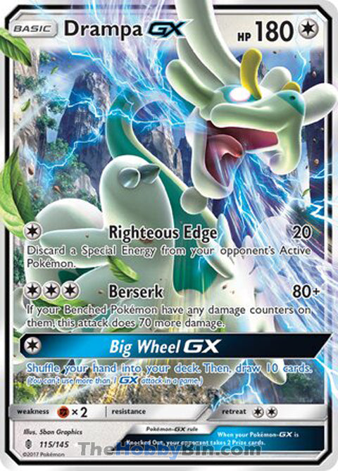 Drampa GX Guardians Rising Ultra Rare #115/145