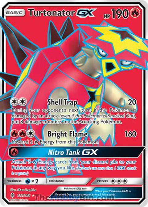 Turtonator GX #131/145 Ultra Rare - Guardians Rising Pokemon card