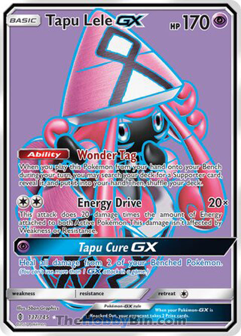 Tapu Lele GX #137/145 Ultra Rare - Guardians Rising Pokemon card