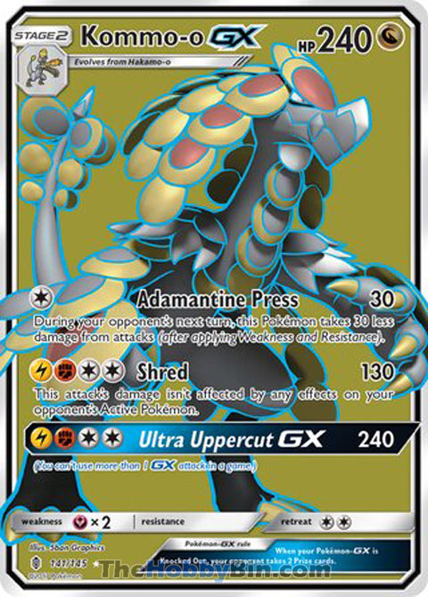 Kommo-o GX Guardians Rising Ultra Rare #141/145