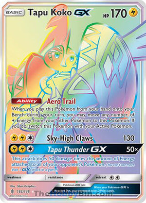 0153 Tapu Koko GX Secret Rare Guardians Rising