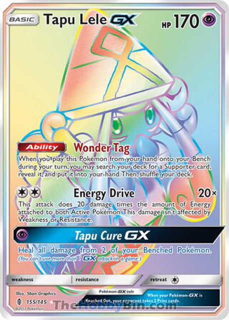 Tapu Lele GX Guardians Rising Secret Rare #155/145