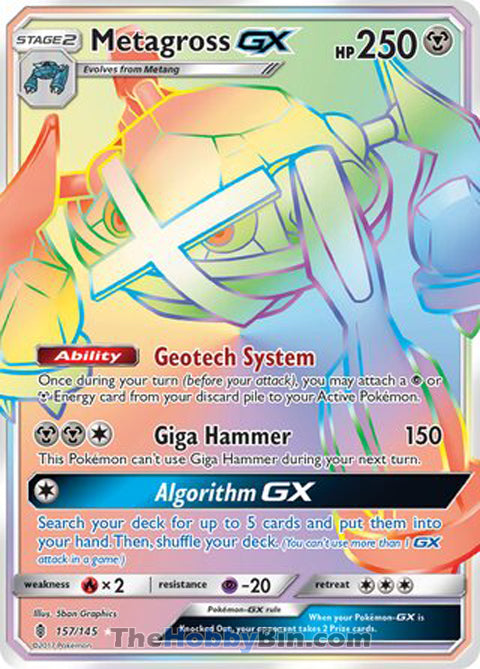 Metagross GX Guardians Rising Secret Rare #157/145