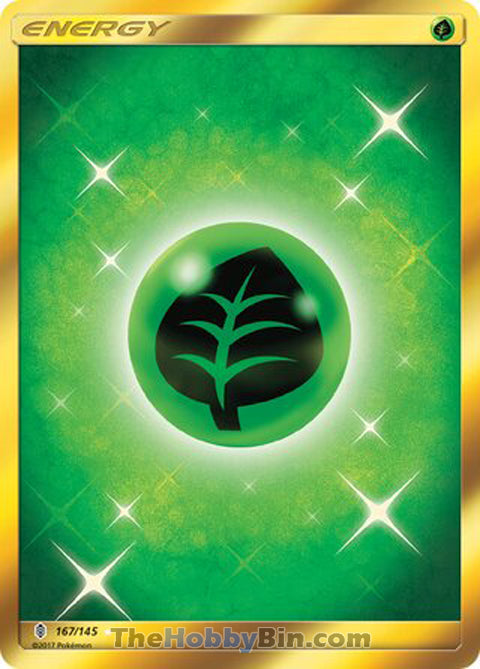 Grass Energy #167/145 Secret Rare - Guardians Rising Pokemon card