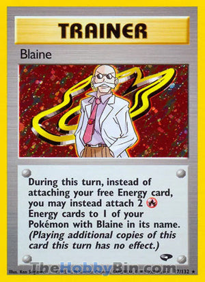 0017 Blaine Holo Rare Gym Challenge