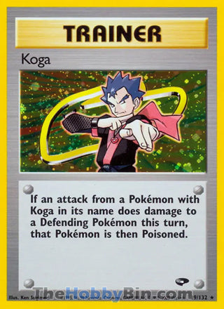 Koga #19/132 Holo Rare - Gym Challenge Pokemon card