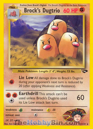 0022 Brock's Dugtrio Rare Gym Challenge