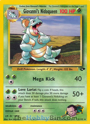 0023 Giovanni's Nidoqueen Rare Gym Challenge