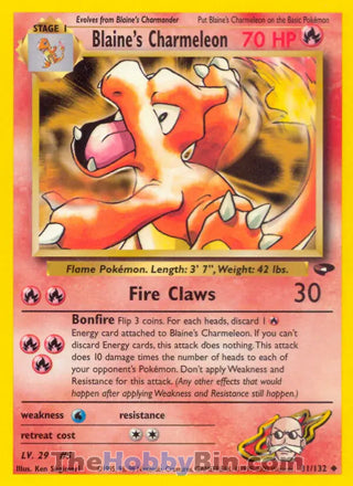 Blaine's Charmeleon #31/132 Uncommon - Gym Challenge Pokemon card
