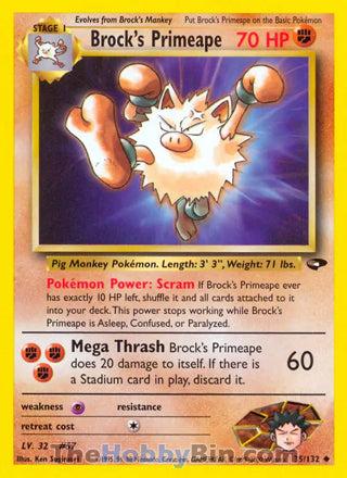 Brock's Primeape Gym Challenge Uncommon #35/132