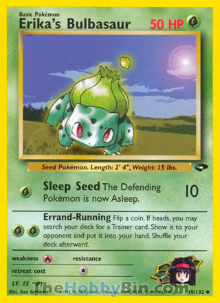 Erika's Bulbasaur #39/132 Uncommon - Gym Challenge Pokemon card