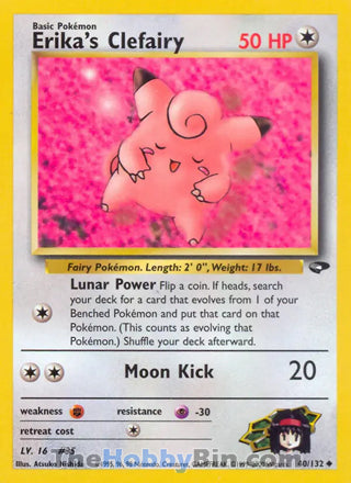 Erika's Clefairy #40/132 Uncommon - Gym Challenge Pokemon card