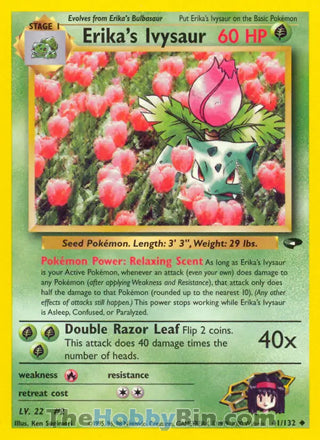 Erika's Ivysaur #41/132 Uncommon - Gym Challenge Pokemon card