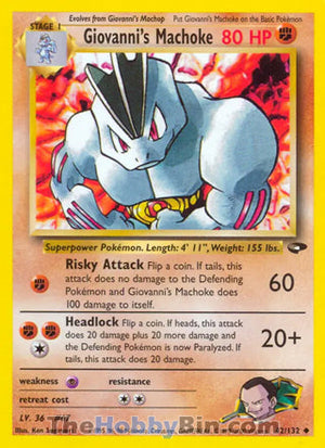 0042 Giovanni's Machoke Uncommon Gym Challenge