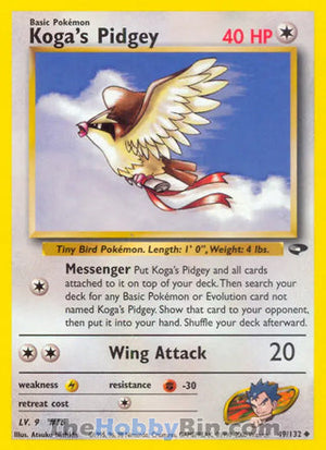 0049 Koga's Pidgey Uncommon Gym Challenge