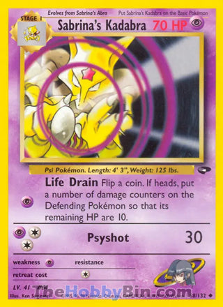 Sabrina's Kadabra Gym Challenge Uncommon #58/132