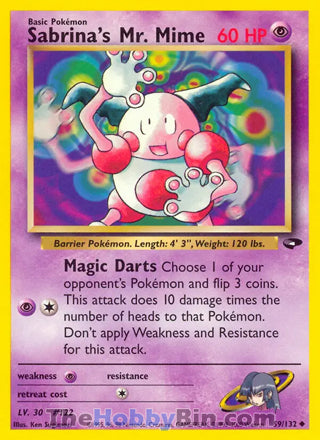 Sabrina's Mr. Mime #59/132 Uncommon - Gym Challenge Pokemon card