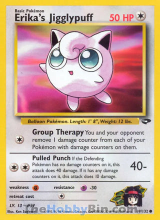Erika's Jigglypuff #69/132 Common - Gym Challenge Pokemon card