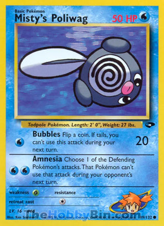 Misty's Poliwag Gym Challenge Common #89/132
