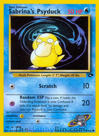 Sabrina's Psyduck Gym Challenge Common #99/132