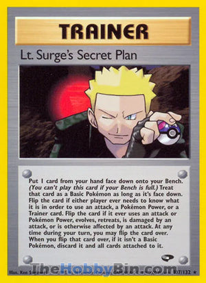 0107 Lt. Surge's Secret Plan Rare Gym Challenge