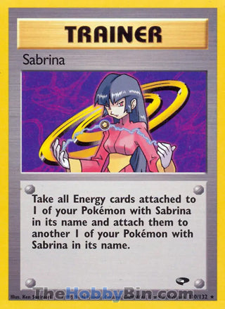 Sabrina #110/132 Rare - Gym Challenge Pokemon card
