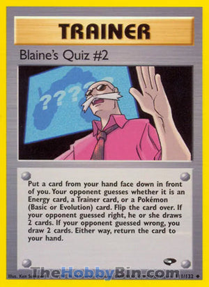0111 Blaine's Quiz #2 Uncommon Gym Challenge