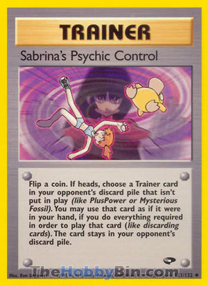 0121 Sabrina's Psychic Control Uncommon Gym Challenge