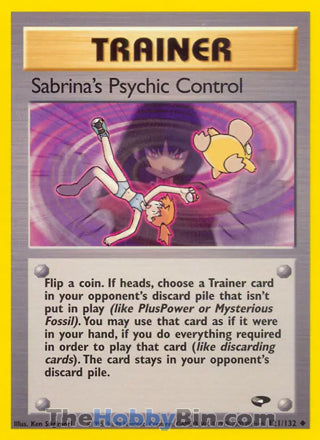 Sabrina's Psychic Control #121/132 Uncommon - Gym Challenge Pokemon card