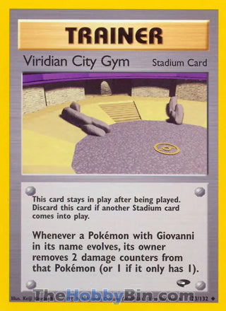 Viridian City Gym #123/132 Uncommon - Gym Challenge Pokemon card