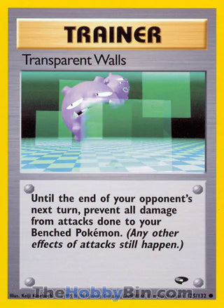 Transparent Walls #125/132 Common - Gym Challenge Pokemon card