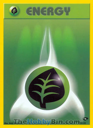 Grass Energy #129/132 Common - Gym Challenge Pokemon card