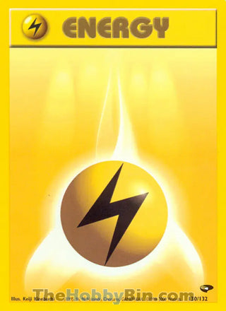 Lightning Energy #130/132 Common - Gym Challenge Pokemon card
