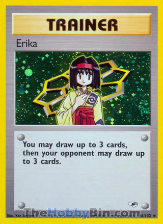 Erika #16/132 Holo Rare - Gym Heroes Pokemon card