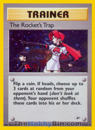 The Rocket's Trap Gym Heroes Holo Rare #19/132