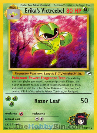 Erika's Victreebel #26/132 Rare - Gym Heroes Pokemon card