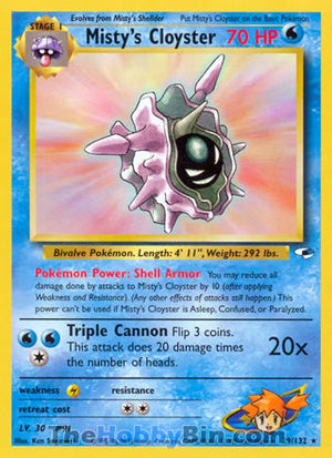 0029 Misty's Cloyster Rare Gym Heroes