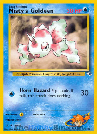 Misty's Goldeen #30/132 Rare - Gym Heroes Pokemon card