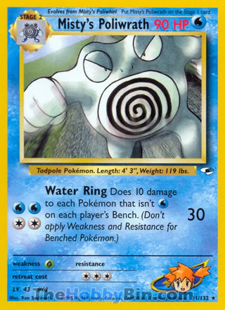 Misty's Poliwrath #31/132 Rare - Gym Heroes Pokemon card