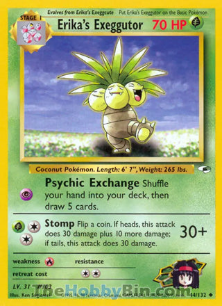 Erika's Exeggutor #44/132 Uncommon - Gym Heroes Pokemon card