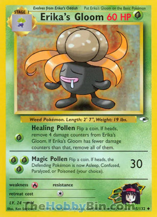 Erika's Gloom #45/132 Uncommon - Gym Heroes Pokemon card
