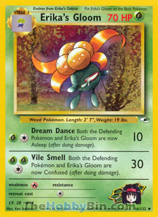 Erika's Gloom #46/132 Uncommon - Gym Heroes Pokemon card