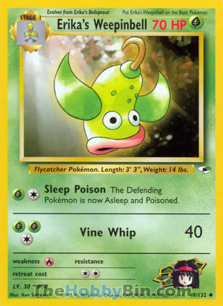 Erika's Weepinbell #49/132 Uncommon - Gym Heroes Pokemon card