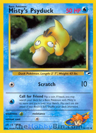 0054 Misty's Psyduck Uncommon Gym Heroes
