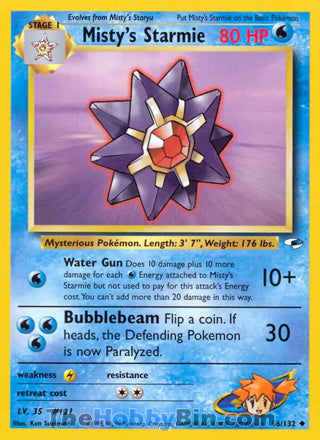 0056 Misty's Starmie Uncommon Gym Heroes