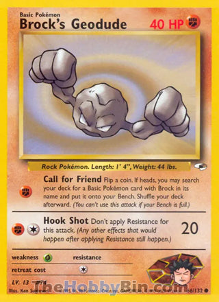 Brock's Geodude Gym Heroes Common #66/132